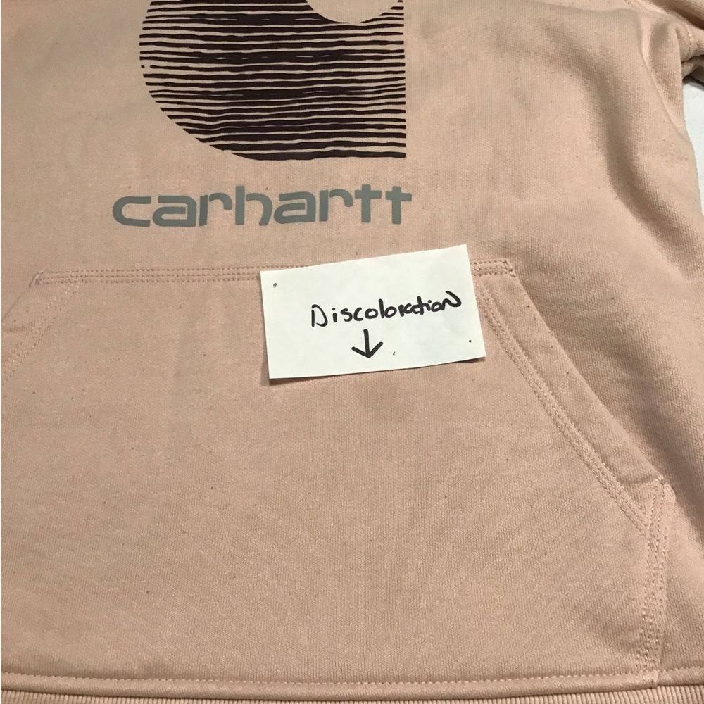 Carhartt Womens Rain Defender Relaxed Fit Hoodie Size S Pink Sweatshirt Grunge - Picture 9 of 14